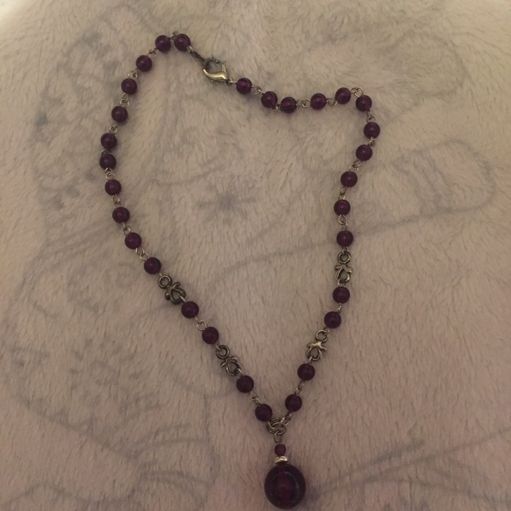 purple necklace